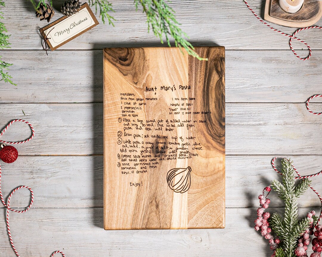 Recipe Cutting Board Personalized Recipe Cutting Board Custom Etsy