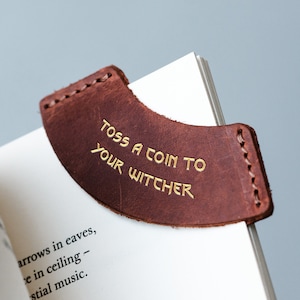 Leather bookmark,Personalized Leather Bookmark,Bookworm gift