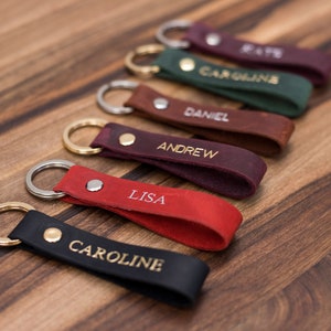 Personalized Leather Keychain,Custom Leather Keychain,Monogrammed Leather Keychain,initial keychain personalized,key chain customized image 6