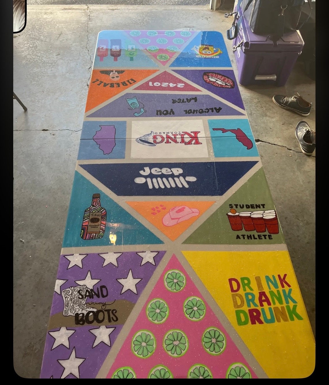 Custom Hand Painted Pong Table Etsy