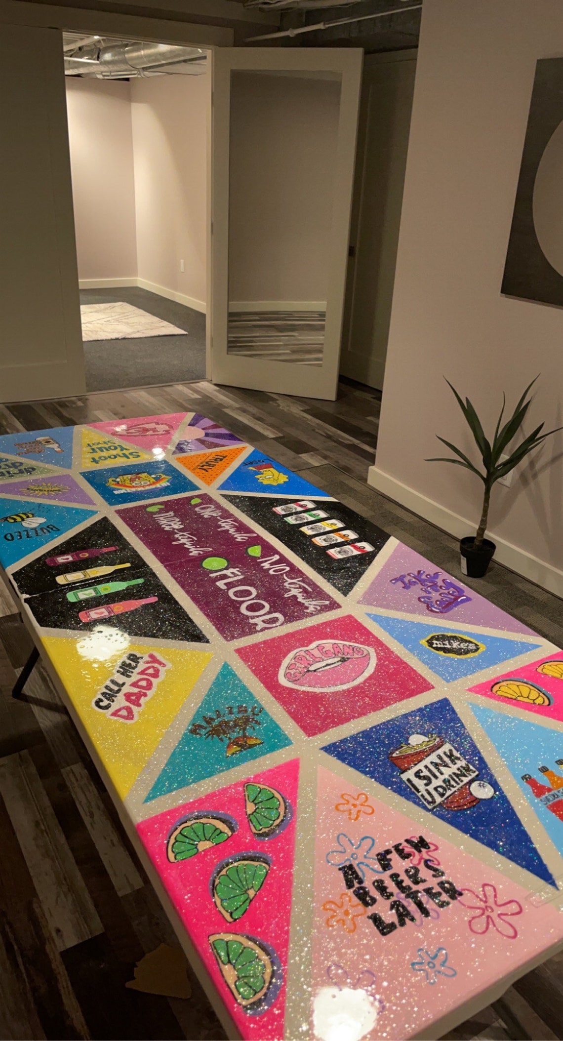 Custom Hand Painted Pong Table Etsy