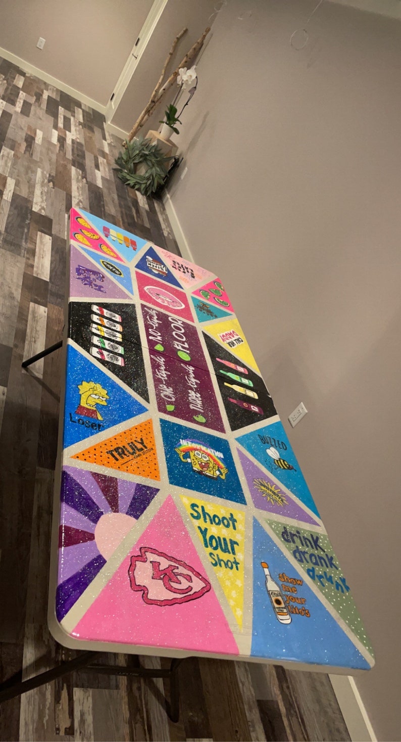 Custom Hand Painted Pong Table Etsy