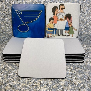 5 or 10 packs of 4&quot;x4&quot; Sublimation Blank Square Neoprene Coaster