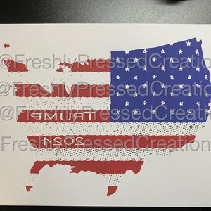 United States Trump 2024 Ready to Press Ready To Sublimate Transfer Printed on 8.5 x 11&quot; sublimation Paper