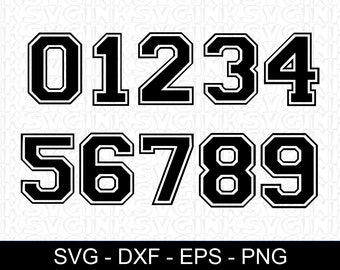 Sports Numbers Svg Bundle Numbers For Jersey Svg Varsity Numbers Svg Varsity Font Sports Svg Svg Files For Silhouette Files For Cricut Free Downloads 279091 Best Font For Commercial Use