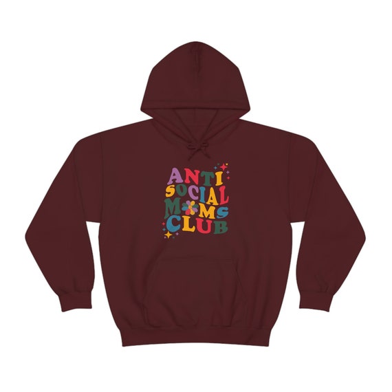 Anti social social club maroon hoodie best sale