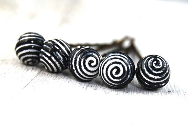 Bobby Pins Black and White Bobby Pins Vintage Lucite Bobby Pins Black