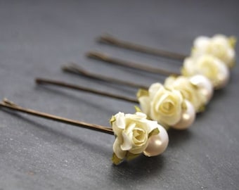 Pearl Bobby Pins | Wedding Hair Pins | Hair Jewellery | Bridal Hair | Flower Girl | Hair Accessory | Swarovski Pearls | Prom Hair