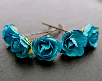 Vintage flower Bridal Hair Pins | Hair Pins | Paper Rose Hair Pins | Bridal Hair | Hair Jewellery | Flower Hair Pins | Bridal Hair Accessory