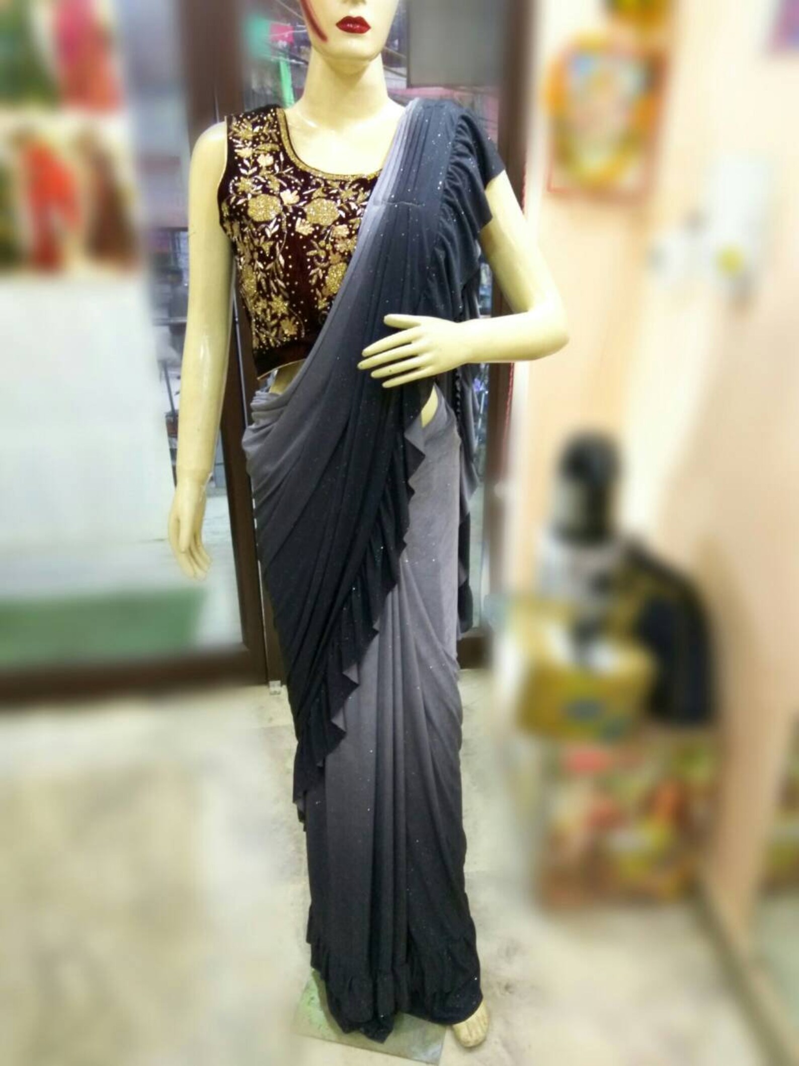 Sabyasachi Frill Saree Ruffle Saree Wedding Sari Party Wear | Etsy