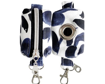 blue rose Denim dog poop bag - easy to use puppy poop bag.