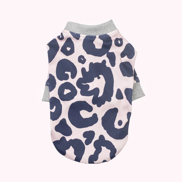 ORGANIC COTTON Pink Leopard Dog shirt - small dog shirts.