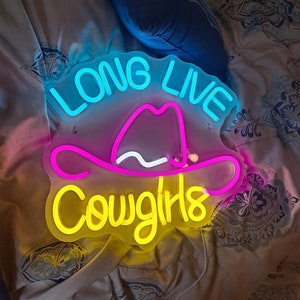 Cow Girls Hat Personalized Custom LED Neon Sign Room Decor Neon Bedroom Light Sign