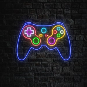 Gamecontroller LED-neonbord voor gamer - Teen Boy Wall Room Decor - Gamercadeaus voor jongens, kinderen