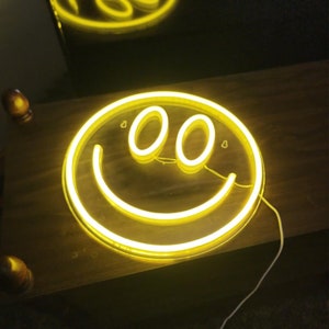 Smile Face Personalized Custom LED Neon Sign Room Decor Neon Bedroom Light Sign