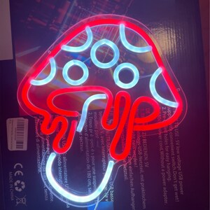 Mushroom Personalized Custom LED Neon Sign Room Decor Neon Bedroom Light Sign