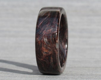 Forged Carbon Fiber Ring, Copper Carbon Wedding Ring, Engagement Copper Carbon Band, His Or Hers Band