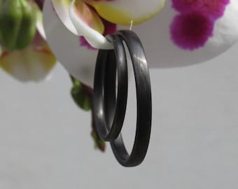 Matching Carbon Fiber Wedding Bands, Black Minimalist Rings, Promise Rings for Couples, Stacking Industrial Rings