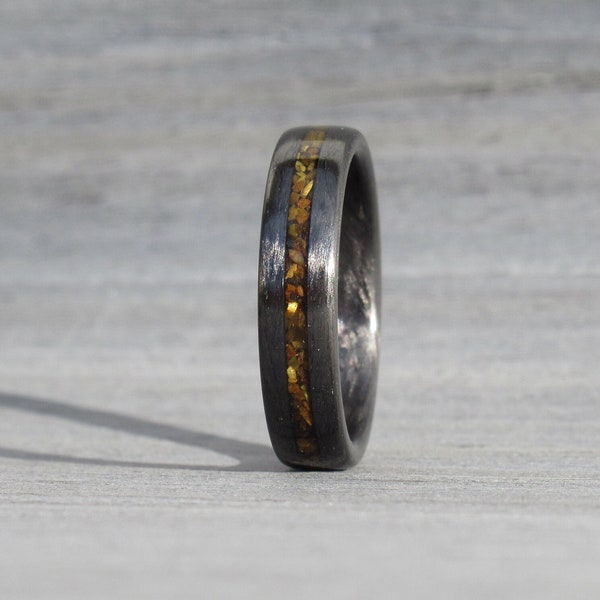 Tigerauge Ring für Frauen, Sternzeichen Ring, Kohlefaser Ring, Geburtsstein Ring, Zwillinge Ring