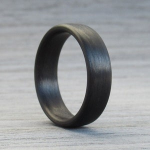 Wedding Ring for Him, Mens Wedding Band, Carbon Fiber Ring, Minimalist Ring, Boyfriend Ring, Black Ring, Industrial Band, Boyfriend Gift