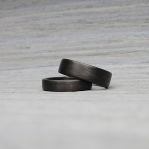 Wedding Ring for Him, Mens Wedding Band, Carbon Fiber Ring, Minimalist Ring, Boyfriend Ring, Black Ring, Industrial Band, Boyfriend Gift image 6