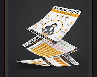 10 Editable Infographic Templates | Canva and Photoshop | Optimized for LinkedIn, Instagram, Facebook, Twitter/X | Digital Download