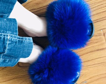 red white and blue fur slides