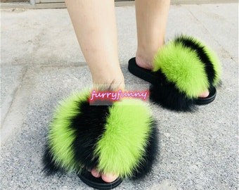 lime green fur slides