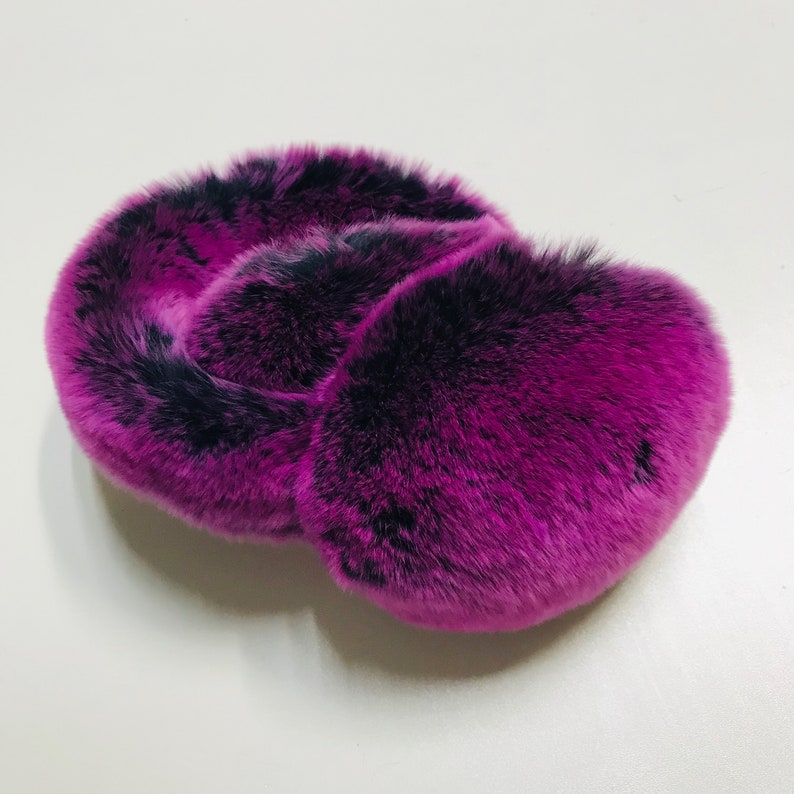 Rose frost Fur Earmuff Real Rex Rabbit Fur Earmuffs Unisex Ear Muff