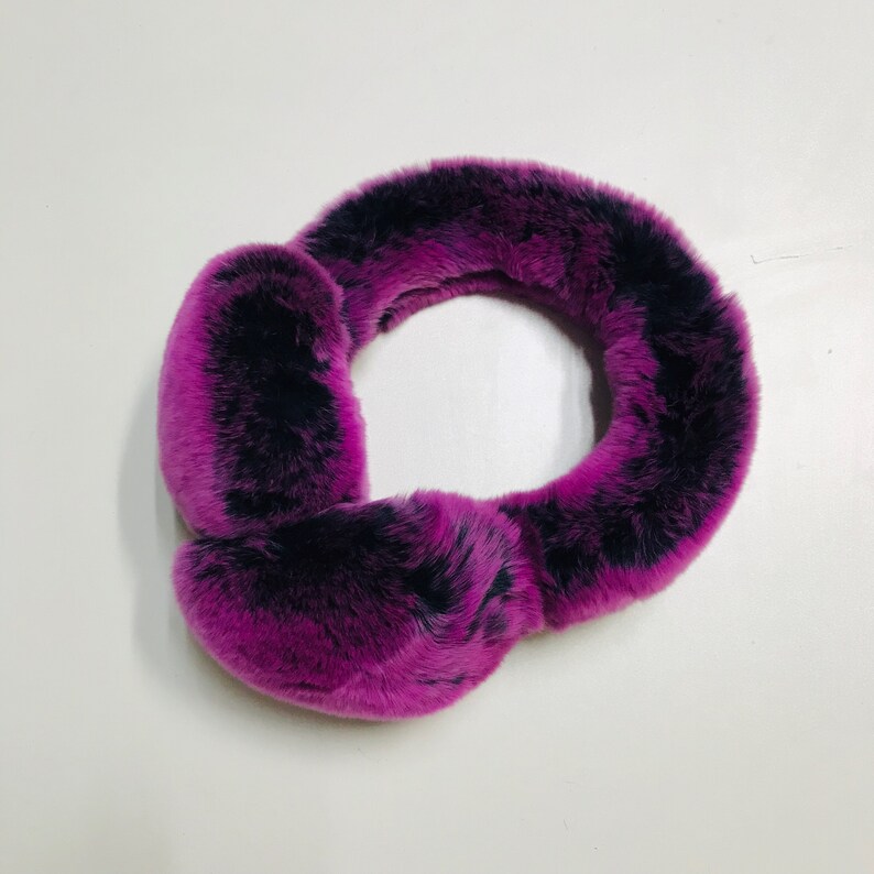 Rose frost Fur Earmuff Real Rex Rabbit Fur Earmuffs Unisex Ear Muff