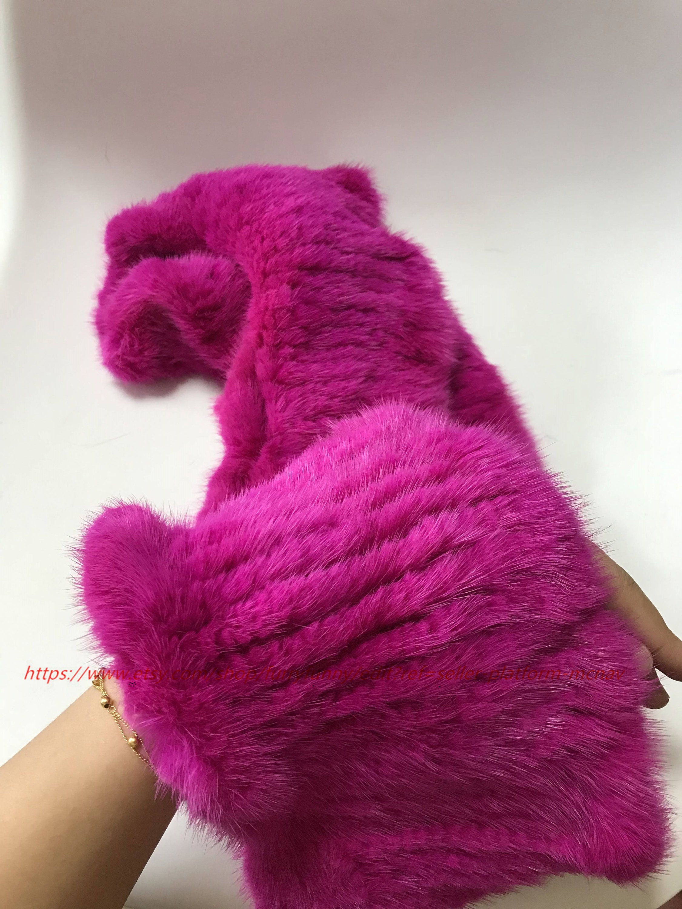 Fur Scarf Shoulders ShawlRose Fur Collar Real Mink Fur Hand | Etsy