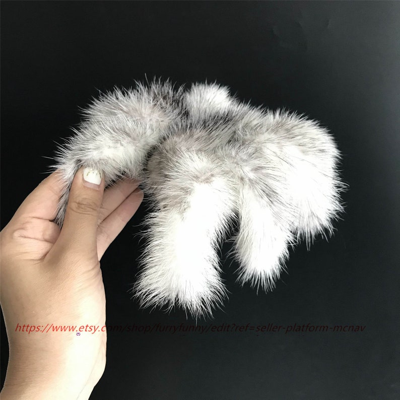 18cm Spider Real Mink fur Soft Cute Toy Keychain Bag Charm Car Keyring