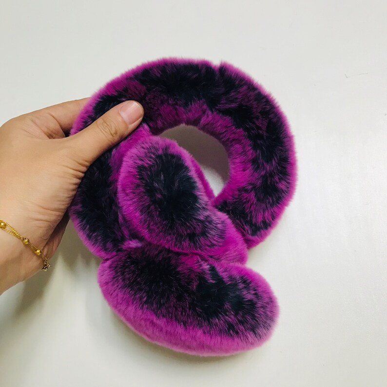 Rose frost Fur Earmuff Real Rex Rabbit Fur Earmuffs Unisex Ear Muff