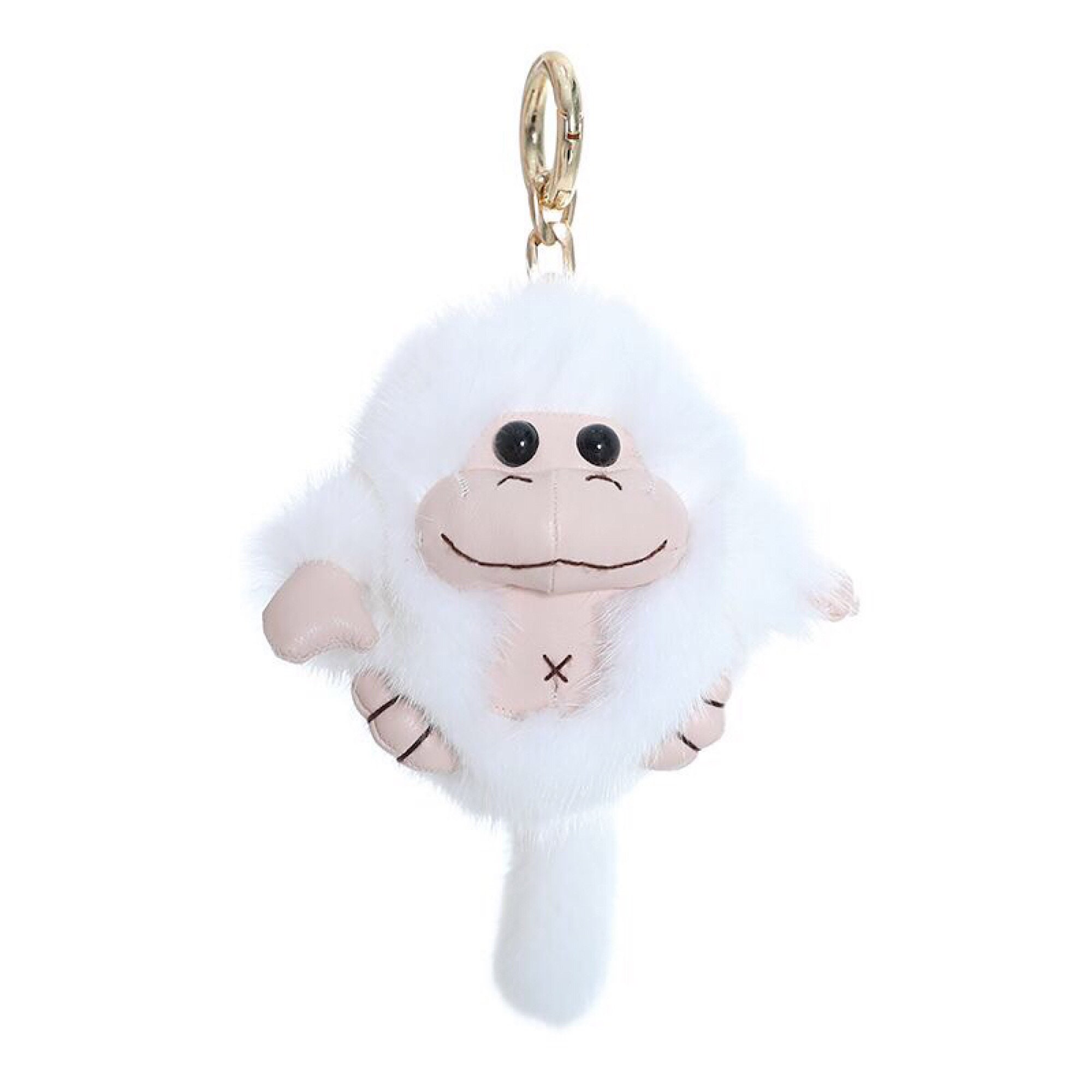 sindsyg server Fascinate Fur Animal Real Mink Fur Monkey Pom Pom Ball Cute Monkey | Etsy