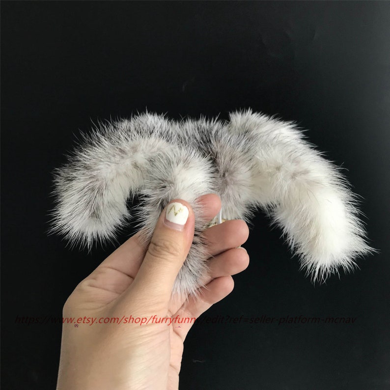 18cm Spider Real Mink fur Soft Cute Toy Keychain Bag Charm Car Keyring