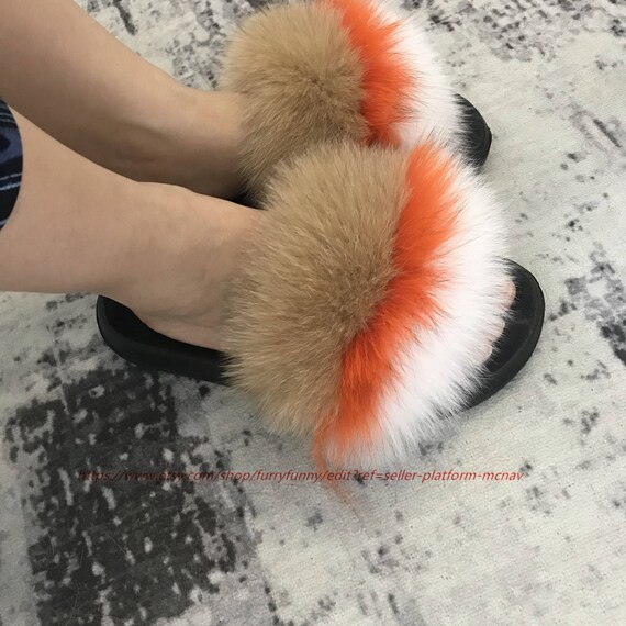 orange furry slides