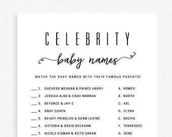Celebrity Baby Names Etsy