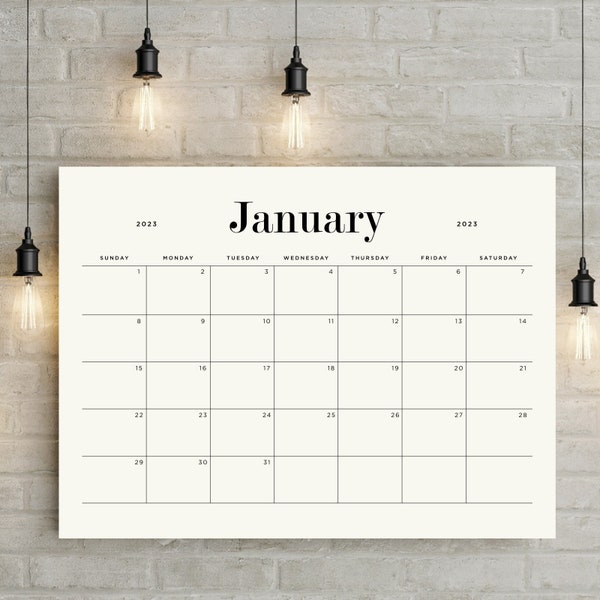 Large Wall Calendar Etsy