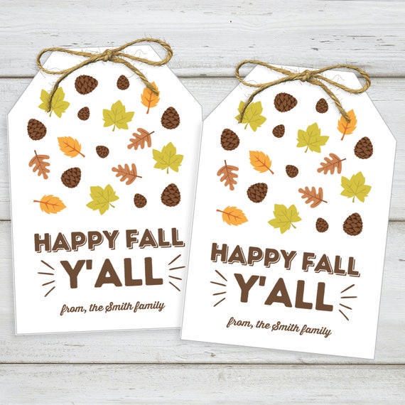 Happy Fall Yall Gift Tag Fall Gift Tags Editable Favor Tag Etsy<script async src=
