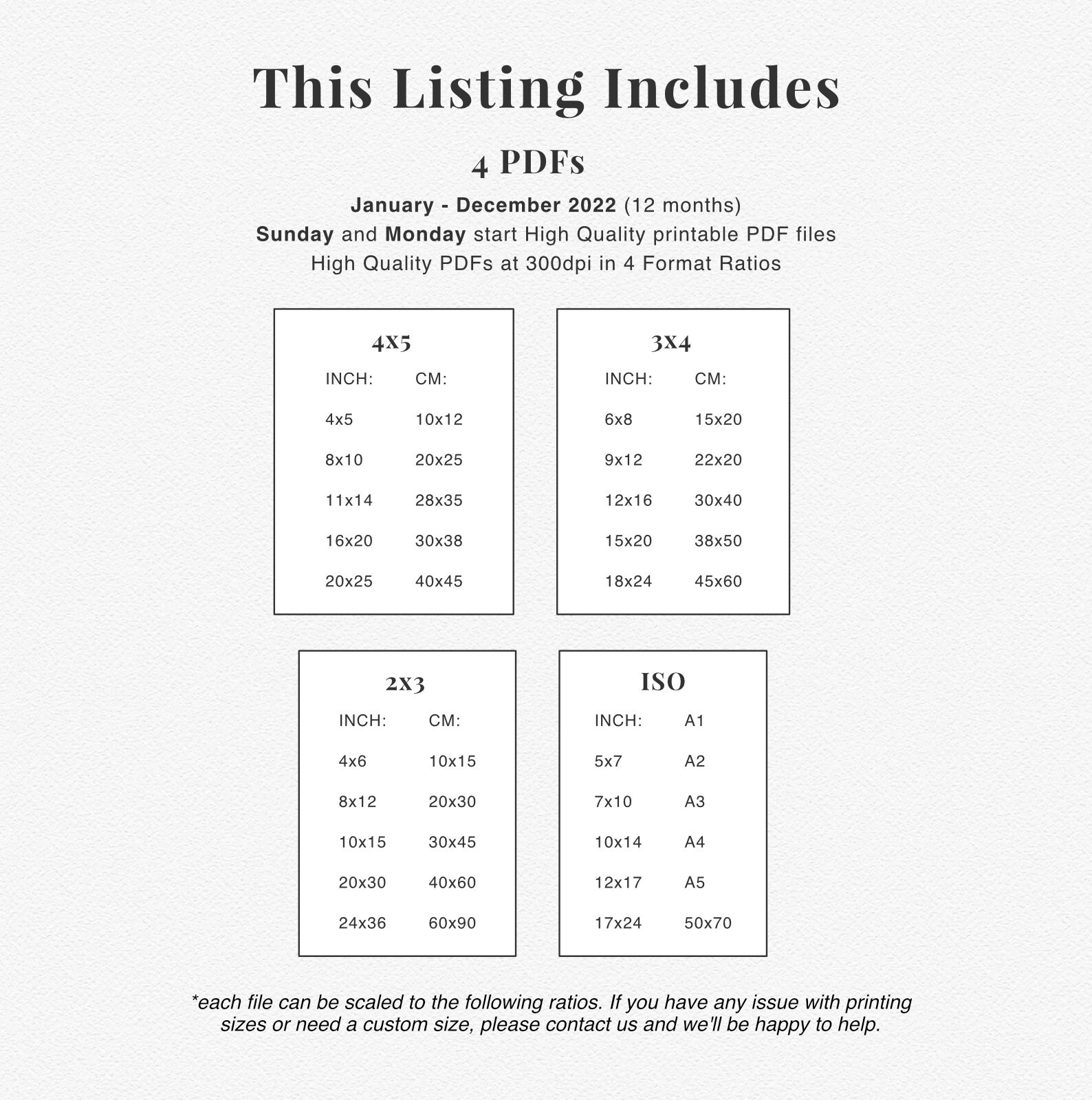 2023 Wall Calendar Printable Large Wall Calendar Giant Wall Etsy UK