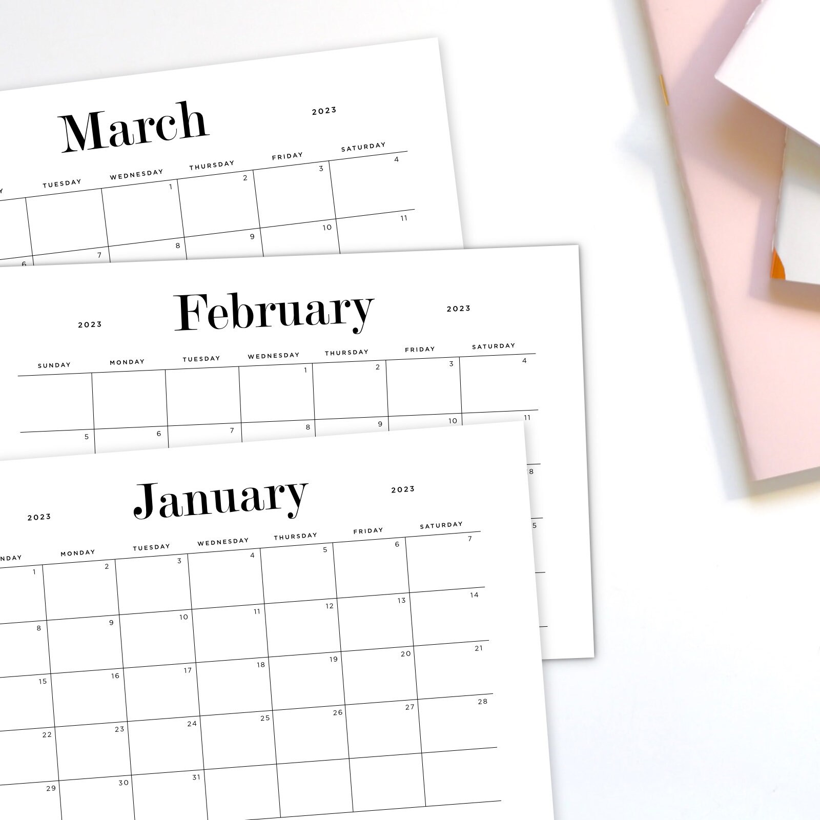 2023 Wall Calendar Printable Large Wall Calendar Giant Wall - Etsy UK