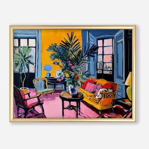 Impressão de natureza morta no estilo Matisse: arte colorida para sala de estar (download digital)