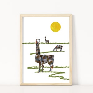 Llama Nursery Wall Art Print - Fun Kids Room Decor, Playful Animal Poster, Instant Download Printable,  playroom wall art