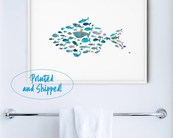 Tropical Fish Print: Coastal Watercolor Wall Art
