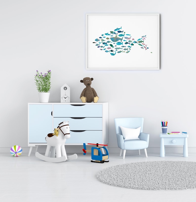 "Aquarell ""Fish Print"":" Bild 5