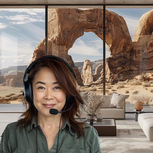 Desert Landscape Virtual Background for Zoom Calls & Online Meetings - Digital Office Backdrop, Zoom background, virtual office background