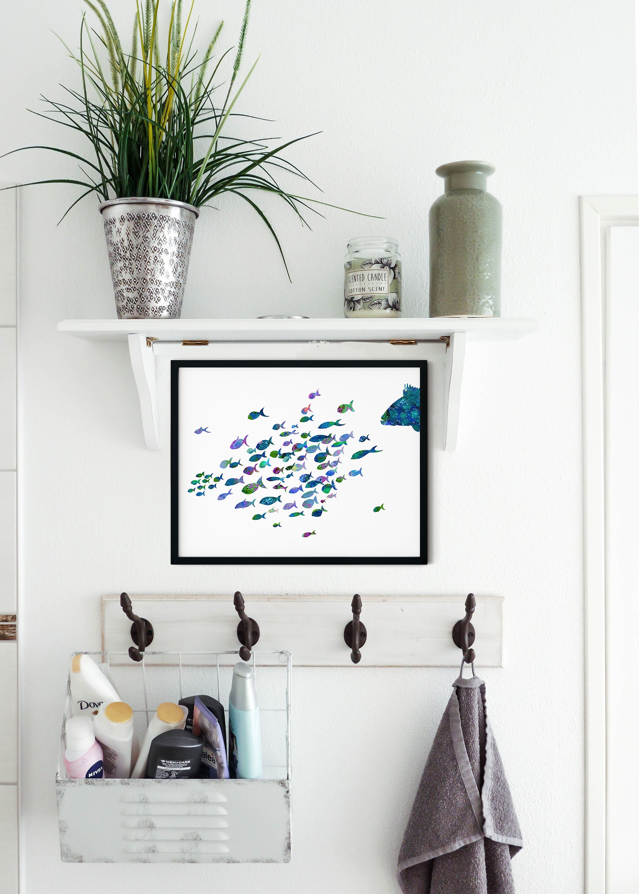 Watercolor Fish Printable Wall Art Bathroom Wall Art Decor - Etsy
