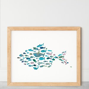 "Aquarell ""Fish Print"":" Bild 9