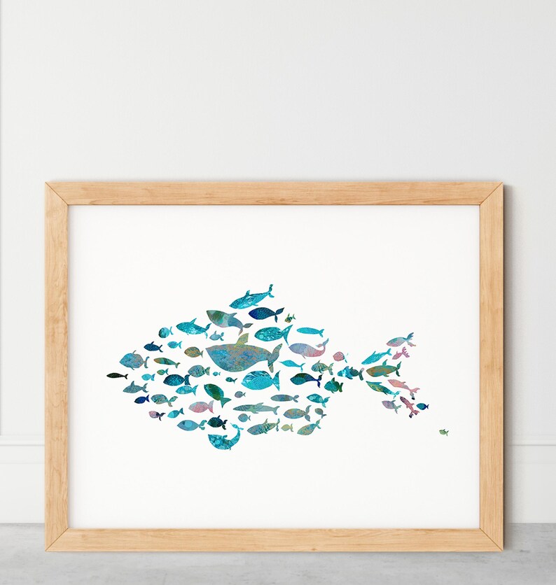 "Aquarell ""Fish Print"":" Bild 9
