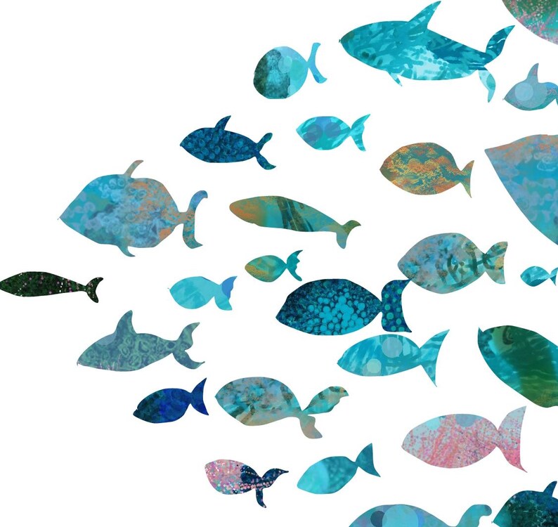 "Aquarell ""Fish Print"":" Bild 8